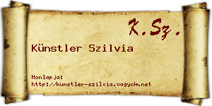 Künstler Szilvia névjegykártya